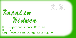 katalin widmer business card